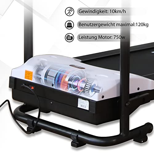 ISE Laufband klappbar Heimtrainer 750W 10KM/H für GEH und Lauftraining mit LCD Bildschirm,verstellbar Programmen,Anti… – Bild 5