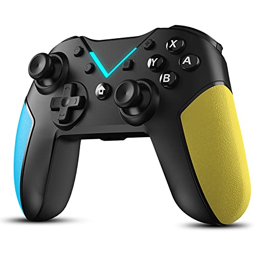 Diswoe Ovladač pro Switch, bezdrátový ovladač pro Switch Bluetooth Gamepad Remote Dual Shock a funkce Turbo Gamepad s 6 osami 【Novinka 2022】