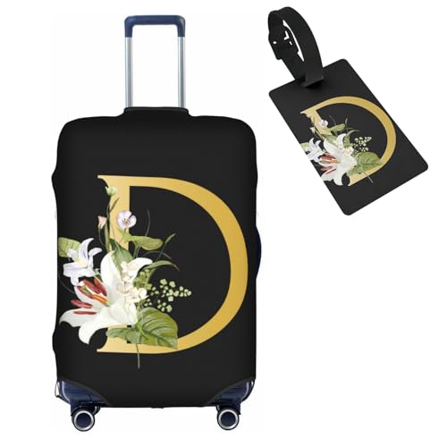 Tuizumy Decorative D Suitcase Protectors Elastic Washable Luggage Covers With Concealed Zippers For 18-32 Inch Luggage (Size M: Fits 22-24 Inch) by Tuizumy - Used condition - US$15.67