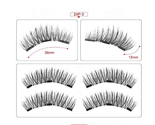 Magnetic Lashes Clip Eyelashes Set, Premium Magnetic Lash Applicator Tool Magnetic Lashes Clip with 3 Magnets 3D Reusable Magnetic Falses Eyelashes