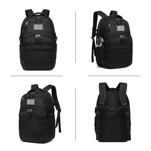 Wotony Military tactical backpack, backpack for men black small tactical assault bag - Image 4