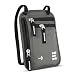 Zero Grid Neck Wallet w/RFID Blocking- Concealed Travel Pouch & Passport Holder (Ash)
