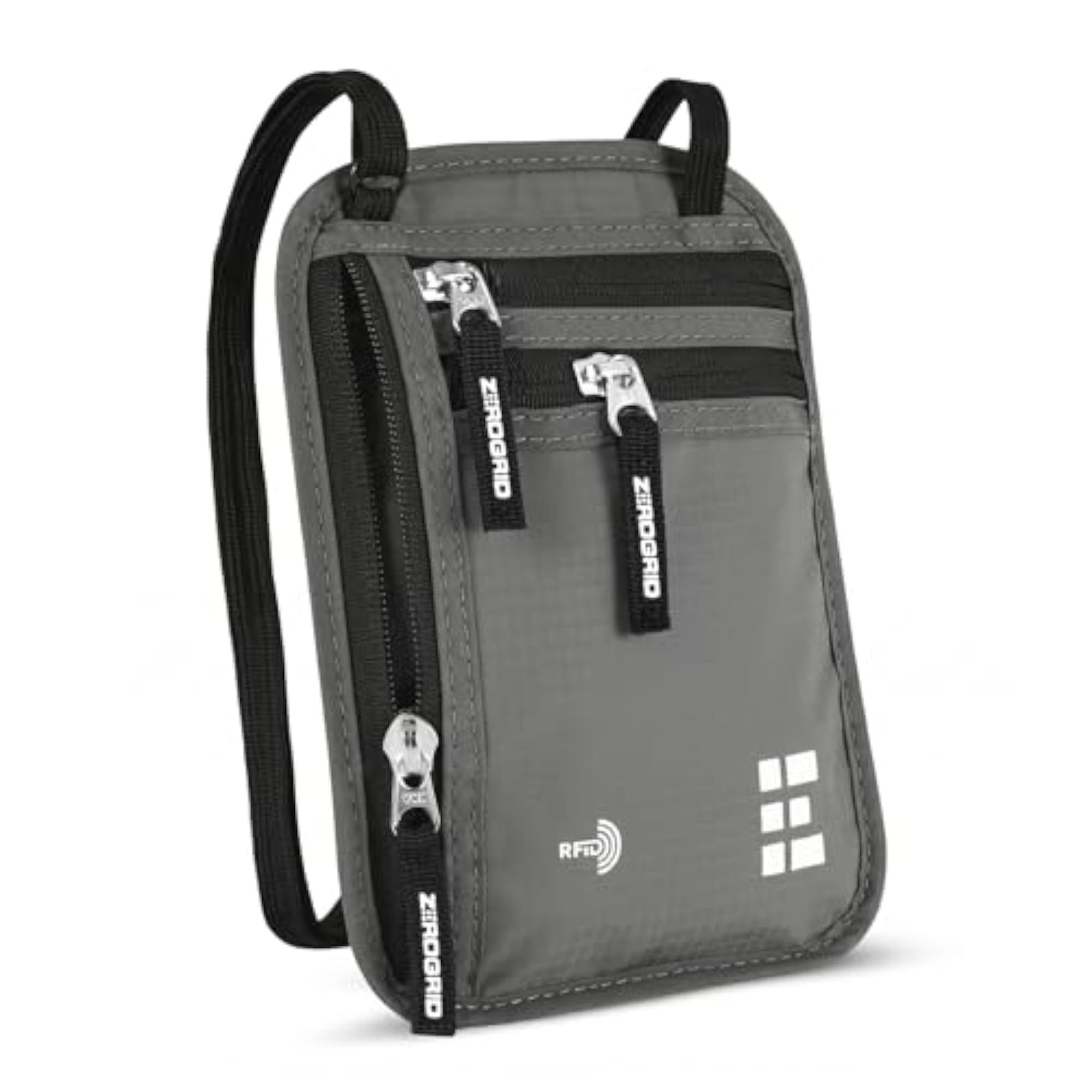 Unisex Adult Nylon Neck Wallet with RFID Blocking