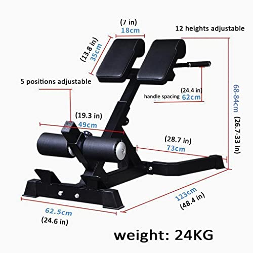 Romeinse Stoel Verstelbare Buiksporter Push-Up Trainer Roman Stool Training Equipment For Home Back Extension Bench (Color : Black, S : 123 * 62.5 * 68-84cm) - Image 8