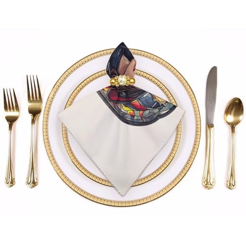 Servilletas de tela reutilizables de mujer bombero para decorar tu mesa de cocina 4