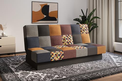 mb-moebel Canapé Convertible 3 Places avec Coffre – Clic-Clac avec Rangement | Banquette Lit BZ...