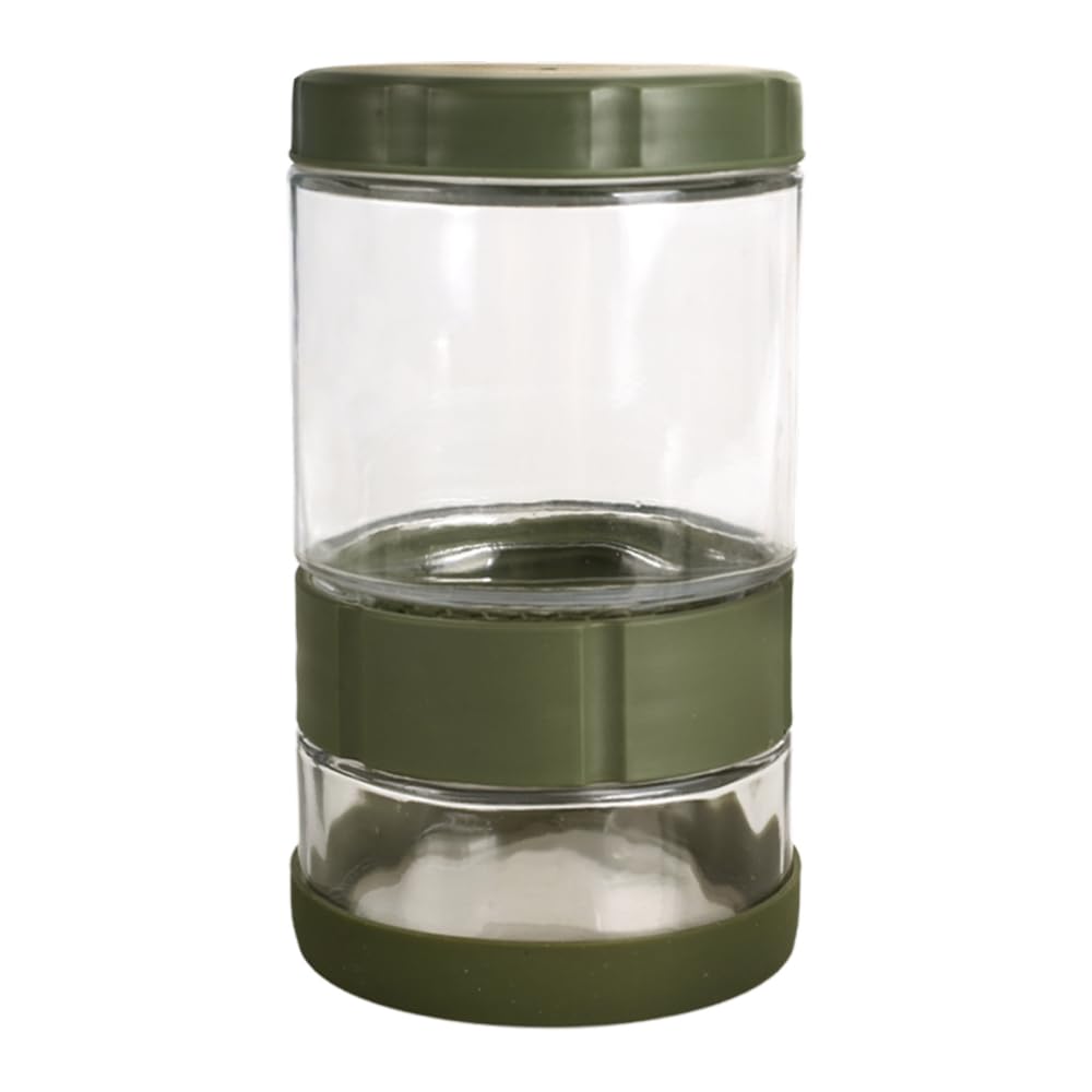 MiOYOOW Glass Pickle Jar with Strainer Flip, Leak-proof 1.5L Pickle Juice Separator with Sealing Silicone Ring for Kitchen Storage