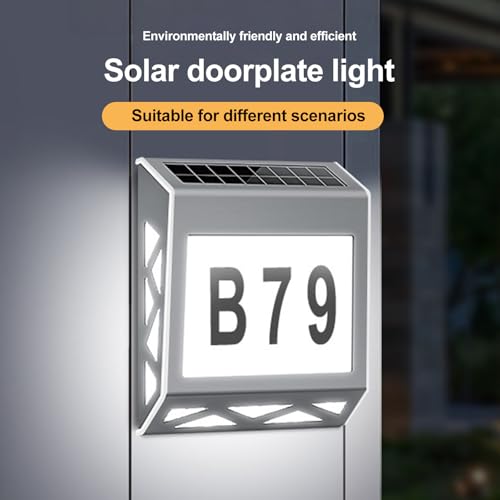 Numéro de maison éclairage solaire IP44 avec 3 modes