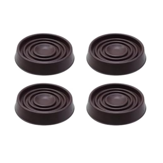 Semetall Furniture Caster Cups 4 Pack 1.5" Round Rubber Furniture Pads and Furniture Floor Protectors(Dark Brown)