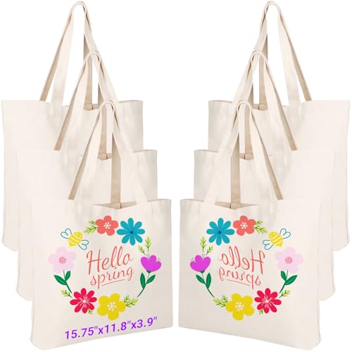 Image of Canvas Tote Bag, Segarty Natural Cotton Heavy DIY Tote for Crafting, Ironing and Embroidering, Reusable Grocery Shopping Bag