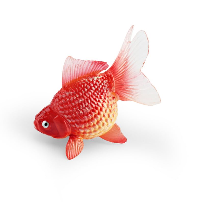 Image of TOYANDONA Realistic Goldfish Model 2Pcs Artificial Aquarium Fish Decoration Mini Lifelike Plastic Fish for Kids Learning and Aquarium Display