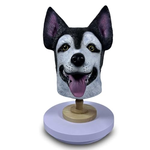 Grymthvz Husky Dog Mask, Realistic, Interesting and Innovative Latex Full Head Animal Mask, Suitable for Halloween Carnival Party Costumes and Props