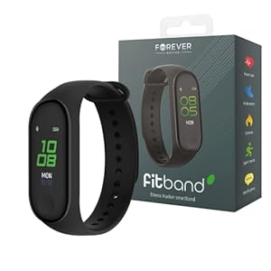 FOREVER Fitband – Fitnessarmband, activiteitentracker en hartslag, discreet en licht, lange batterijduur