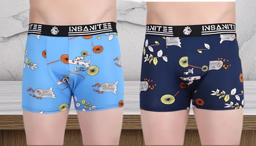 Image of Men's Nylon Stretch Printed Trunk | Ultra-Soft, Breathable Innerwear for Men | Stylish & Supportive Fit