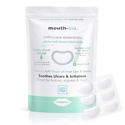 Ortho Nu Mouth Aid Oral Relief Patches Protect and Sooth for Oral Irritation Adhesive Comfort Patch for Gums and Inner Cheek 2+ Hours Protection