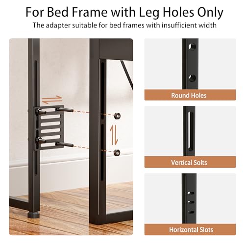 Lakemid HB001BR Headboard Queen Size, Headboards With Led Light, Outlets And Usb Ports, Head Board With Storage Rack, Sturdy And Stable Headboard For Queen Size Bed, Adjustable Height thumb #6