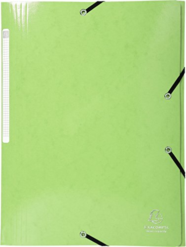 Exacompta - Réf. 55823E - Carton de 25 chemises à élastiques Iderama - pochettes 3 rabats Maxi Capacity - en carte lustrée pelliculée 425 g/m2 - dim 24 x...