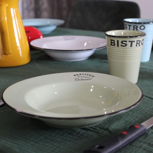 Assiettes à soupe Antic Line lot de 6 pièces colorées pour table dynamique - 6