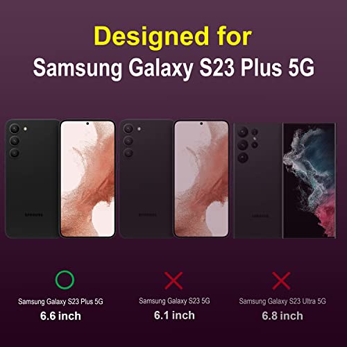 Image of AIBEX Compatible for Samsung S23 Plus 5G Flip Cover Leather Finish | Inside TPU with Card Pockets | Wallet Stand | Complete Protection Flip Case - Blue