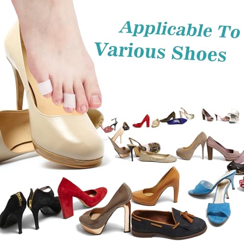 Image of 20 Pcs Silicone Toe Sleeves Protectors Toe Protection Gel Corn Pads Toe Tube Cushions Soft Toe Covers for Women Men Pain Relief Calluses Blisters Bunion Hammertoe Relieve Pain