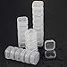 UPlama 40Pack Square Mini Clear Plastic Bead Storage Containers Box With Hinged Lid, Small Box Jewelry Earplugs Storage Box For Items,Earplugs,Pills,Tiny Bead,Jewerlry Findings(1.38x1.38x0.7Inch)