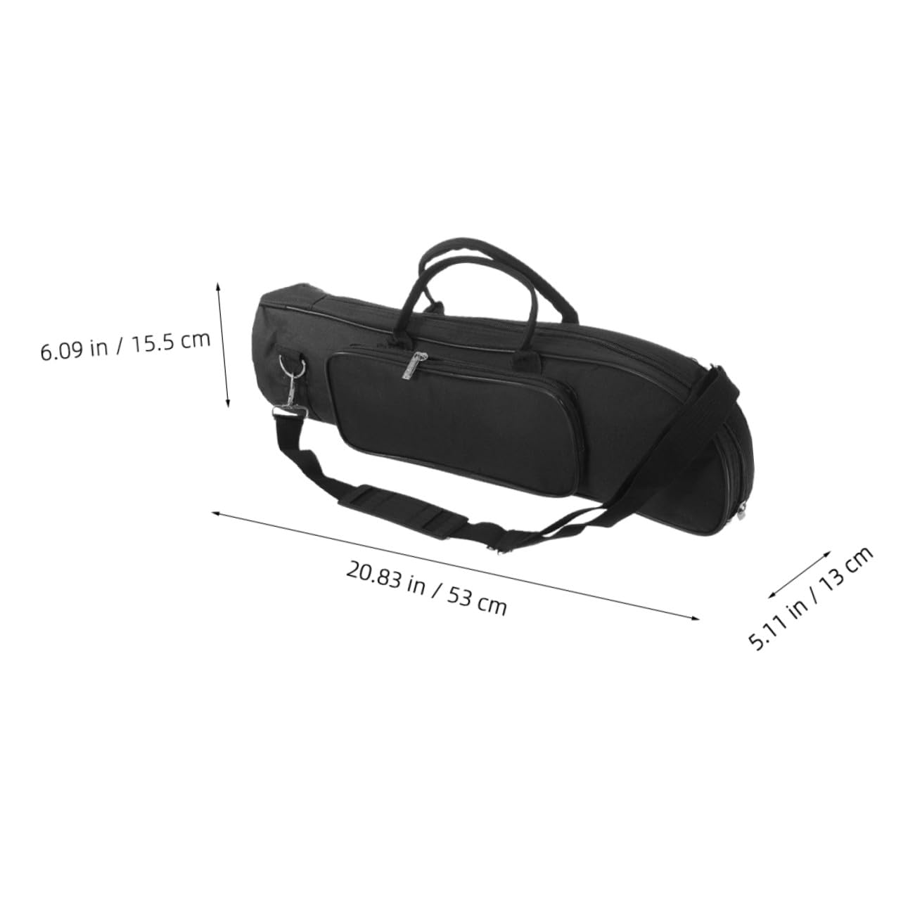 POPETPOP Bolsa Trompeta Oxford con Acolchado Protección Compartimentos Correa Hombro y Asa para Transporte Seguro Instrumento