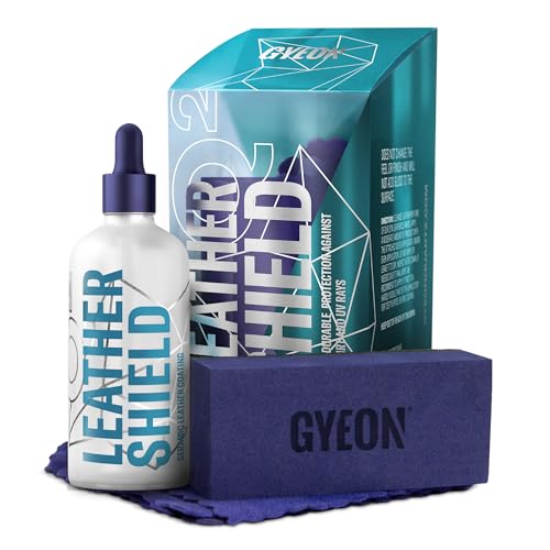 GYEON Q LeatherShield Durable SiO Ceramic Leather Coating - Invisible Protection against Dirt Liquids Dye and UV Rays - Suitable for All Modern Leathers 100 ml Supplied as 2x50ml