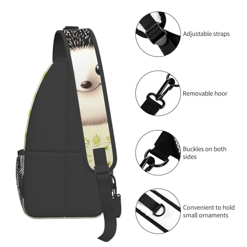 Mochila Cross Chest Sling para Hombre y Mujer Negra miniatura 5
