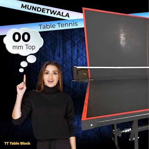 Image of ‎Club Action Wood Table Tennis Table w / 19 MM Top Both Side Laminated & 75 MM Wheels w /Lock (TT Net + 2 TT Racket & 2S Balls) (19 MM Top - 75 MM Wheels)