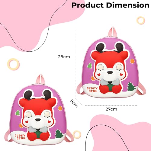 Image of Bembika School Bag The Perfect Children Backpack and School Bags for Kids Compact Stylish Backpack for Kids Kindergarten Backpack and Travel Backpack- (Deer|Orange)