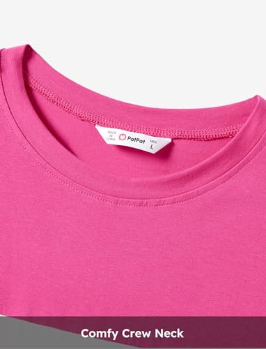 Image of PATPAT Matching Family Outfits Mommy and Me Spaghetti Strap Casual Sleeveless Dresses and Short-Sleeve T-Shirts Sets