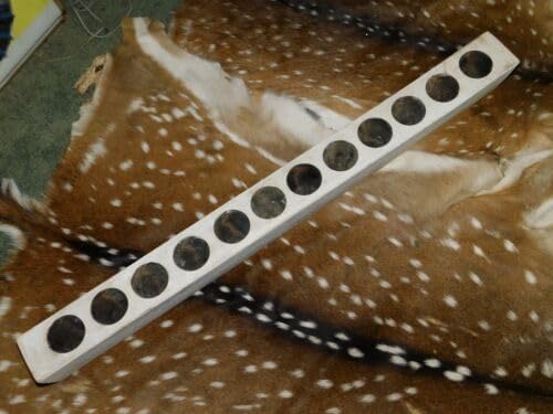 12 Hole Wooden Sugar Mold Wood Candle Holder Primitive Rustic Home Decor WHITE - arsstore