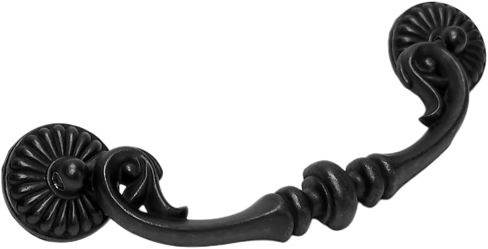 5“ C-C Vintage Style Dark Antique Bronze Bail Drawer Pull Drop Swing Handles Cabinet Knob Kitchen Hardware 128 Mm 5 Inch Center Hole Distance (10)