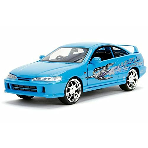 Jada Toys Fast & Furious Mia's Acara Integra Type-R, Auto, Spielzeugauto aus Die-cast, öffnende Türen, Kofferraum & Motorhaube, Maßstab 1:24, blau