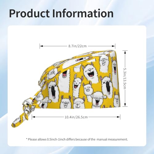 Image of Adjustable Scrub Cap with Sweatband, Breathable Working Hat for Men /Women