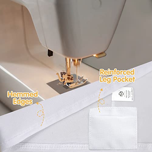 6 Pack White Fitted Spandex Table Covers - 6Ft Stretch Tablecloths For 6 Foot Rectangle Folding Tables Rectangular Bulk Linen Fabric Elastic Table Clothes For Wedding Banquet Party Buffet Display #TOP3