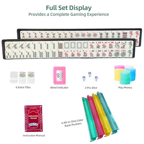 Set de Fichas American Mahjong 166 Piezas con Racks y Bolso miniatura 4