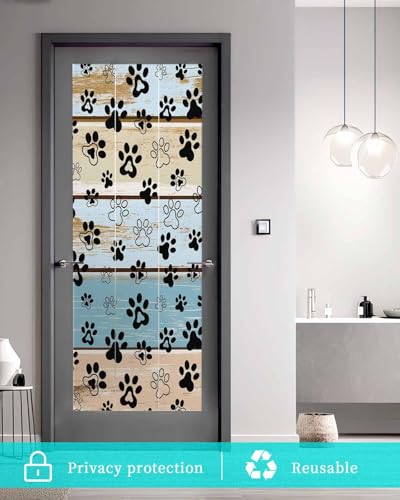 Vinilo decorativo para ventana con pie de perro azul 23.6x59 pulgadas miniatura 6