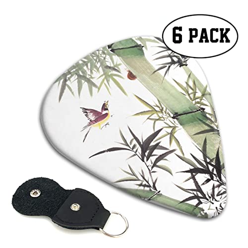 Bamboo Bird Pattern Lot de 6 médiators pour guitare acoustique, guitare électrique, basse, ukulélé – fins, moyens et… - Les Beatles, Paul McCartney, John Lennon, RIngo Starr, George Harrison Bamboo Bird Pattern Lot de 6 médiators pour guitare acoustique, guitare électrique, basse, ukulélé – fins, moyens et… – Image 3