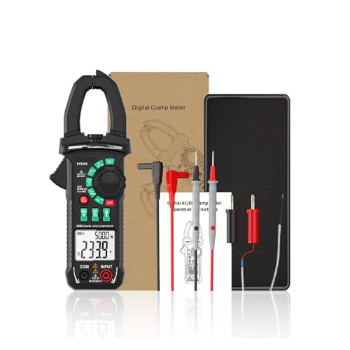 Pinza amperimétrica digital, 600A, medición AC/DC con protección antiquemaduras inteligente, multímetro para pruebas eléctricas y reparación automotriz miniatura 2