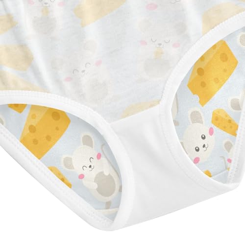 Little Girl Underwear Toddler Panties Kids Undies Mouse Cheese Soft Cotton Briefs 2T-8Y 5