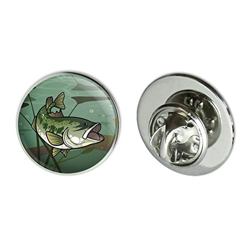 GRAPHICS & MORE Bass Fish Swimming in River Metal 0.75 Lapel Hat Pin Tie Tack Pinback