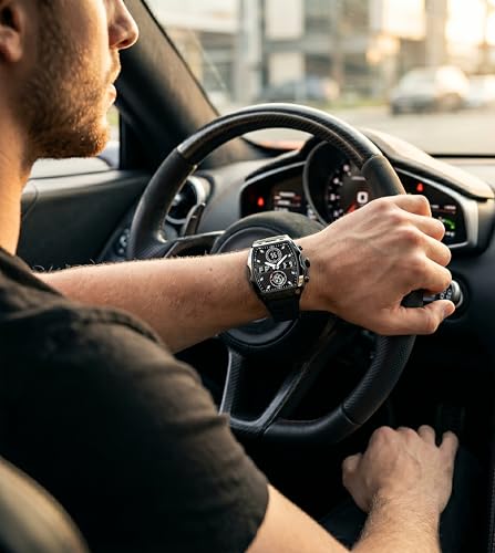 Image of V2A Impact-KUBIX 5410 Analog-Digital Watch for Men | Trendy Tonneau Shape | Bold Fashion Performance Watch with 3 Time Zones, Countdown, 50M Water Resistance, Alarm & Stopwatch