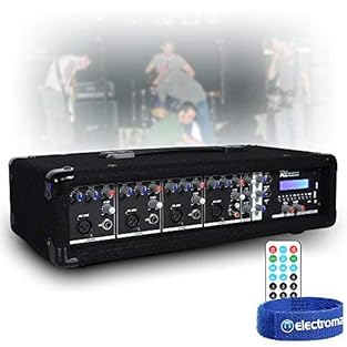 Achieve powerful audio performance with this 4-channel PA mixer amplifier, delivering 800W max output for rich, clear sound-ideal for DJs, bands, presentation venues and mobile event applications. Enjoy flexible connectivity, including 4 balanced XLR...