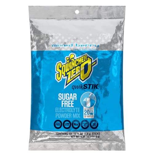 Sqwincher Drink Activity 20Oz Yield Mixed Berry Zero Powdered -1 Pack of 50