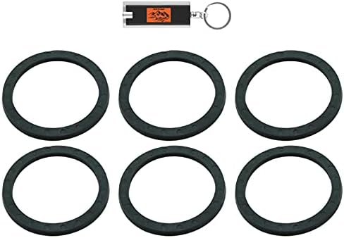 6 Pack of Hunter 181500 PGP Riser Seal for Hunter PGP Rotor Sprinklers, Hunter PGP Riser Seals, Replacement Riser Seal for Rotors, Pack of 6 Replacement Seals with Included LED Keychain Light