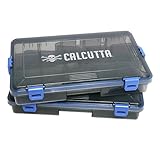 Calcutta Waterproof 4-Latch Tackle Utility Boxes – 2 Pack, Fishing Storage Box Organizer Case