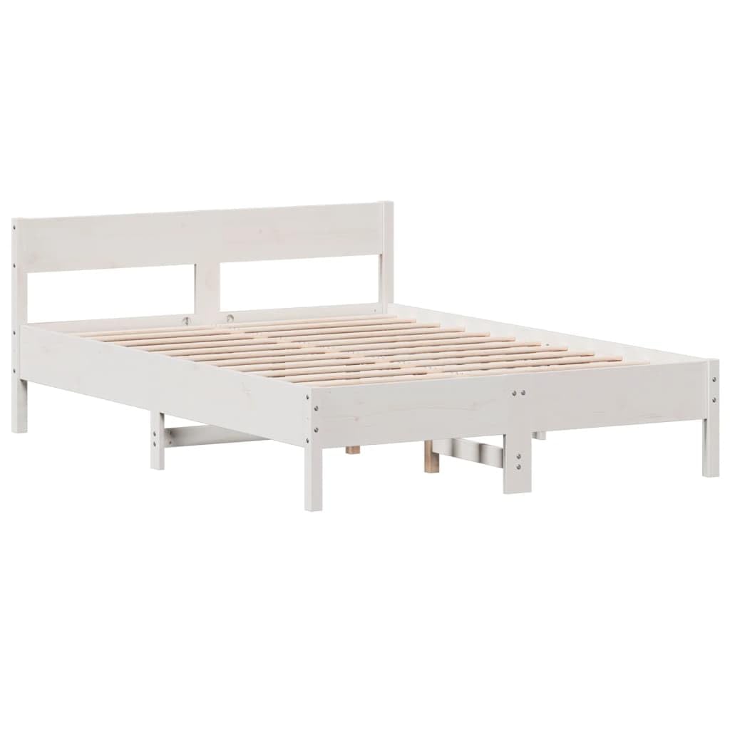 vidaXL Letto Senza Materasso Bianco 120x190 cm Legno Massello di Pino