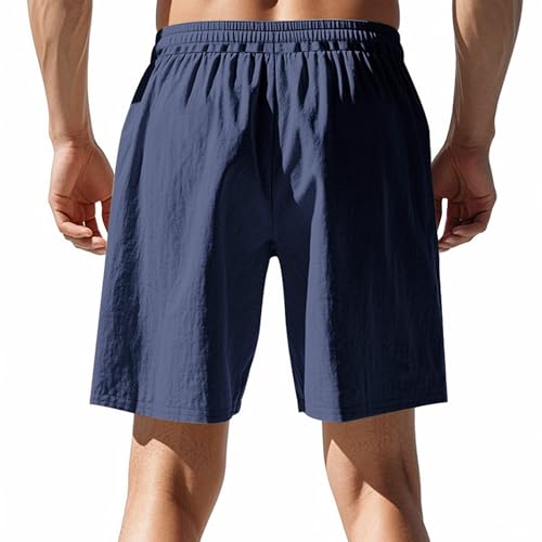Short clásico cómodo de lino para hombre miniatura 2