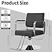 Pro Barber Salon Chair with Hydraulic Pump, 441lbs Heavy Duty Salon Chair Leather Seats Beauty Spa Hair Styling Chairs, 360° Rotatable Multi-Function Footrest for Hair Stylist Barbershop Black&Silver
